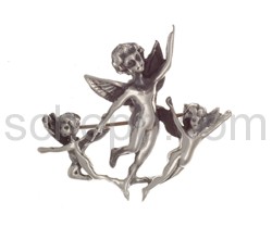 Brooch group of angels