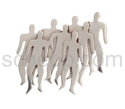 Brooch group of people, flat