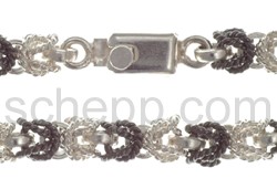 Armband, Schaumkette mit oxidiertem Silber