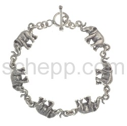 Link bracelet elephants