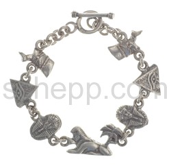 Gliederarmband Lilien/Fleurs de Lys/Mittelalterlilien