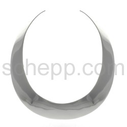Halsspange, gewölbt, 3,1 cm, glatt, groß
