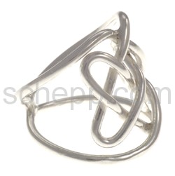 Ring aus Silberdraht, Knotenmuster, gro