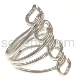 Ring aus Silberdraht, Knotenmuster, gro