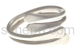 Ring aus Silberdraht mit Spirale, verstelbar
