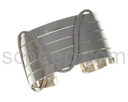 Bangle, wrapped with silver wire