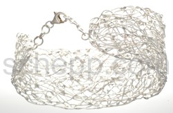 Bangle made of silver wire braiding