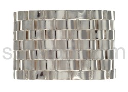 Armspange, geflochten, breit