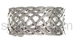 Armspange, geflochten, breit