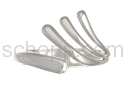 Armspange mit gefcherten Enden, oval, klappbar