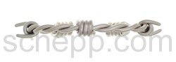 Armspange Stacheldraht, in Alu-Optik