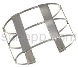 Bangle with silver plates