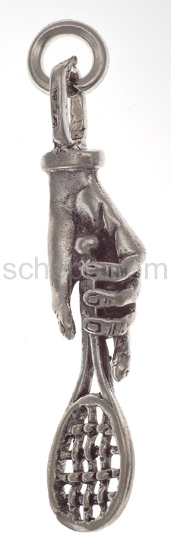 Anhnger, Tennisschlger mit Hand
