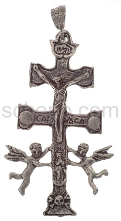 Anhnger, Kreuz mit Christus und Engeln