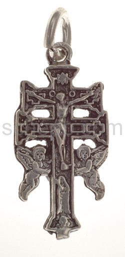 Pendant, cross with Christ and Angels