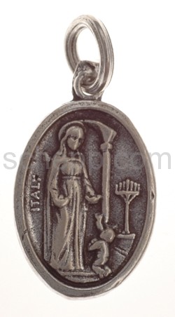 Amulett, Pater Kolbe/Padre Kolbe und Maria mit dem Christuskind
