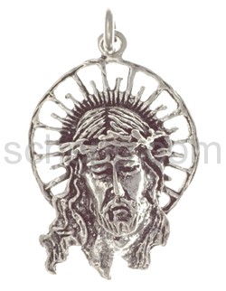 Pendant, Jesus\ head with halo