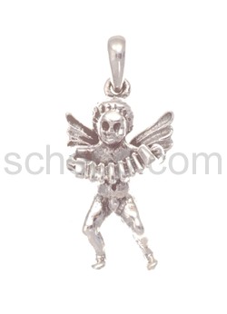 Pendant, angel with concertina