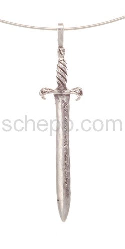 Pendant,  sword with runes