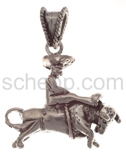 Pendant, torero with bull