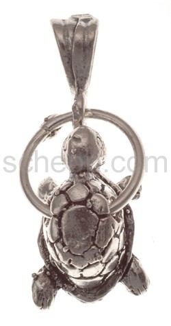 Pendant turtle, with ring holder