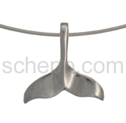 Pendant whale fin, small