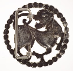 Grtelschnalle mit Wolf