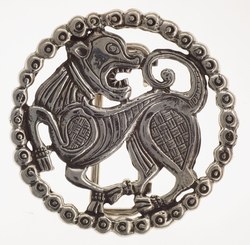 Belt buckle with wolf