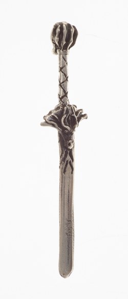 Pendant, sword with animal head