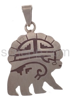 Pendant Indian jewellery, bear (Hopi style)