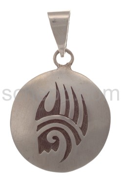 Anhnger Indianerschmuck,Brentatze (Hopi-Style), rund