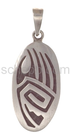 Anhänger Indianerschmuck, Bärentatze (Hopi-Style), oval