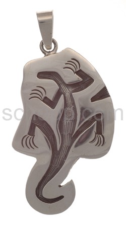 Anhnger Indianerschmuck, Eidechse (Hopi-Style), gro