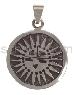 Pendant Indian jewellery, abstract sun (Hopi style)