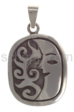 Pendant Indian jewellery, moon (Hopi style)