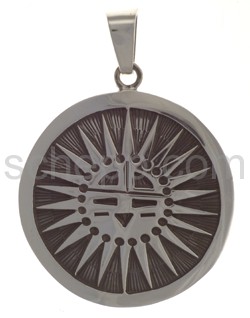 Anhnger Indianerschmuck, abstrakte Sonne, gro (Hopi-Style)