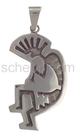 Pendant Indian jewellery, Kokopelli (Hopi style), large