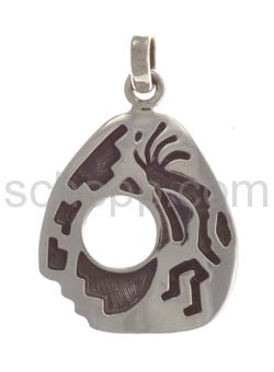 Pendant Indian jewellery, Kokopelli (Hopi style)