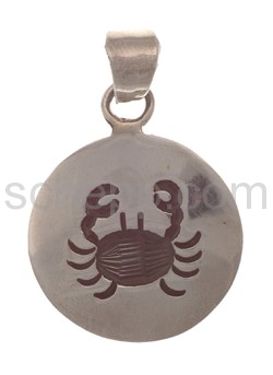 Pendant Indian jewellery, crawfish (Hopi style)