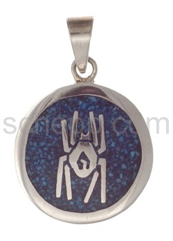 Pendant Indian jewellery, crawfish with inlay (Hopi style)