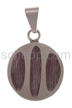 Anhnger Indianerschmuck, abstraktes Ornament (Hopi-Style), rund