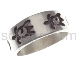 Ring with turtle motif  (Hopi style)