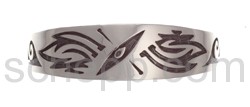 Armspange, Kajak und Wellenornamente (Hopi-Style)