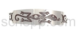Armspange, Eidechse und Ornamente (Hopi-Style)
