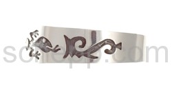 Armspange, Eidechse und Ornamente (Hopi-Style)