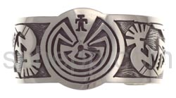 Armspange, Man in the Maze und Kokopellis (Hopi-Style), breit