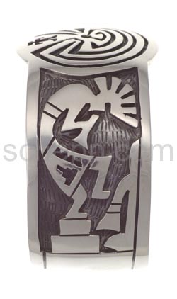 Armspange, Man in the Maze und Kokopellis (Hopi-Style), breit