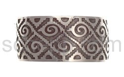 Armspange Hopi-Ornamente, breit