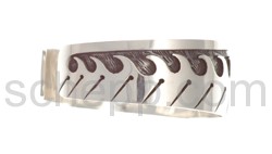 Armspange, Pferd/Mustang mit Wellen (Hopi-Style)