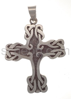 Anhänger keltisch, Kreuz mit Knotenmuster, groß
